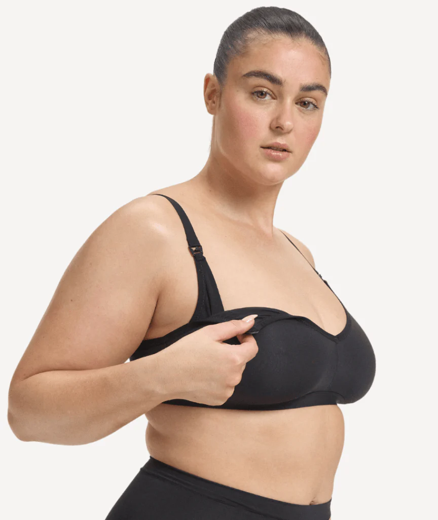 Nala Maternity Comfort Wirefree Bralette Bra - Licorice - Image 2