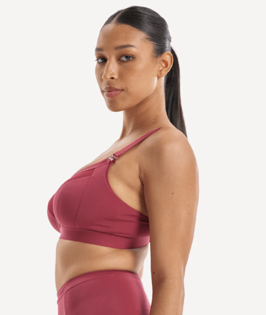 Nala Maternity Support Wirefree Bralette Bra - Burnt Fig - Image 5