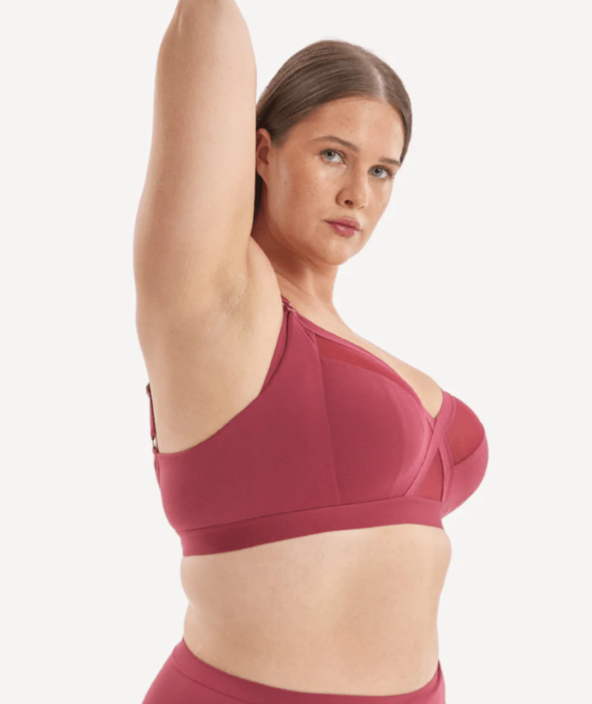 Nala Maternity Support Wirefree Bralette Bra - Burnt Fig - Image 6