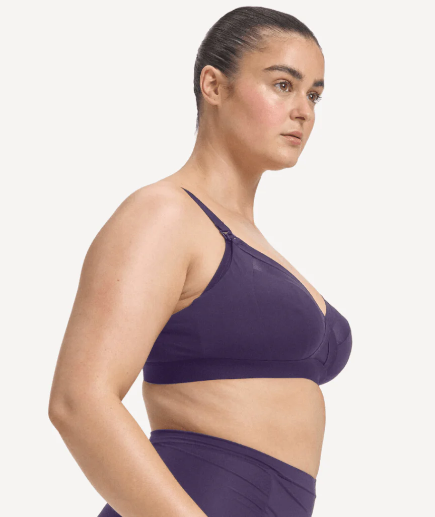 Nala Maternity Support Wirefree Bralette Bra - Mulberry - Image 6