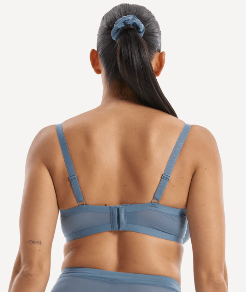 Nala Mesh Balconette Bra - Blue Steel - Image 3