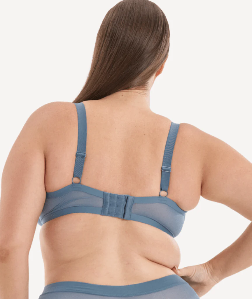 Nala Mesh Balconette Bra - Blue Steel - Image 6