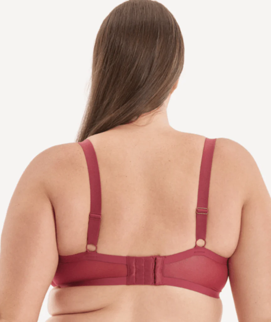 Nala Mesh Balconette Bra - Burnt Fig - Image 6