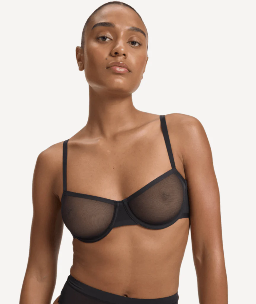 Nala Mesh Balconette Bra - Licorice - Image 5