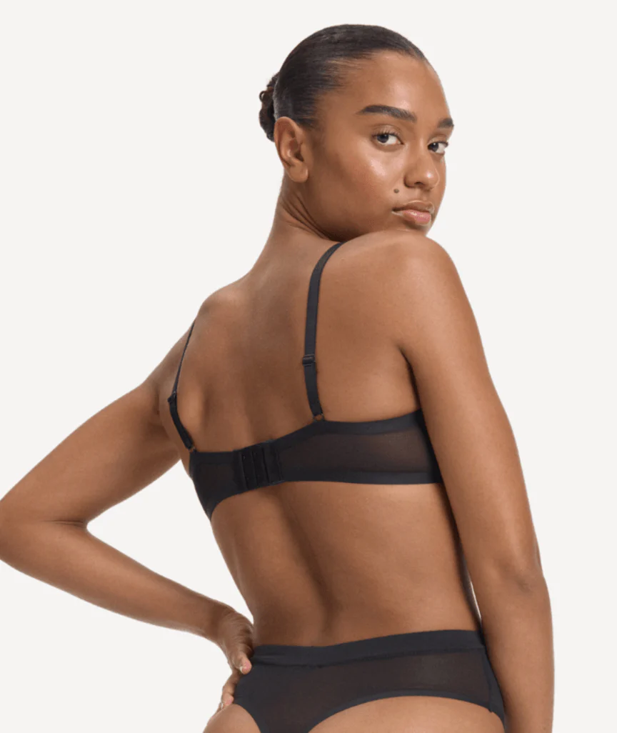 Nala Mesh Balconette Bra - Licorice - Image 7