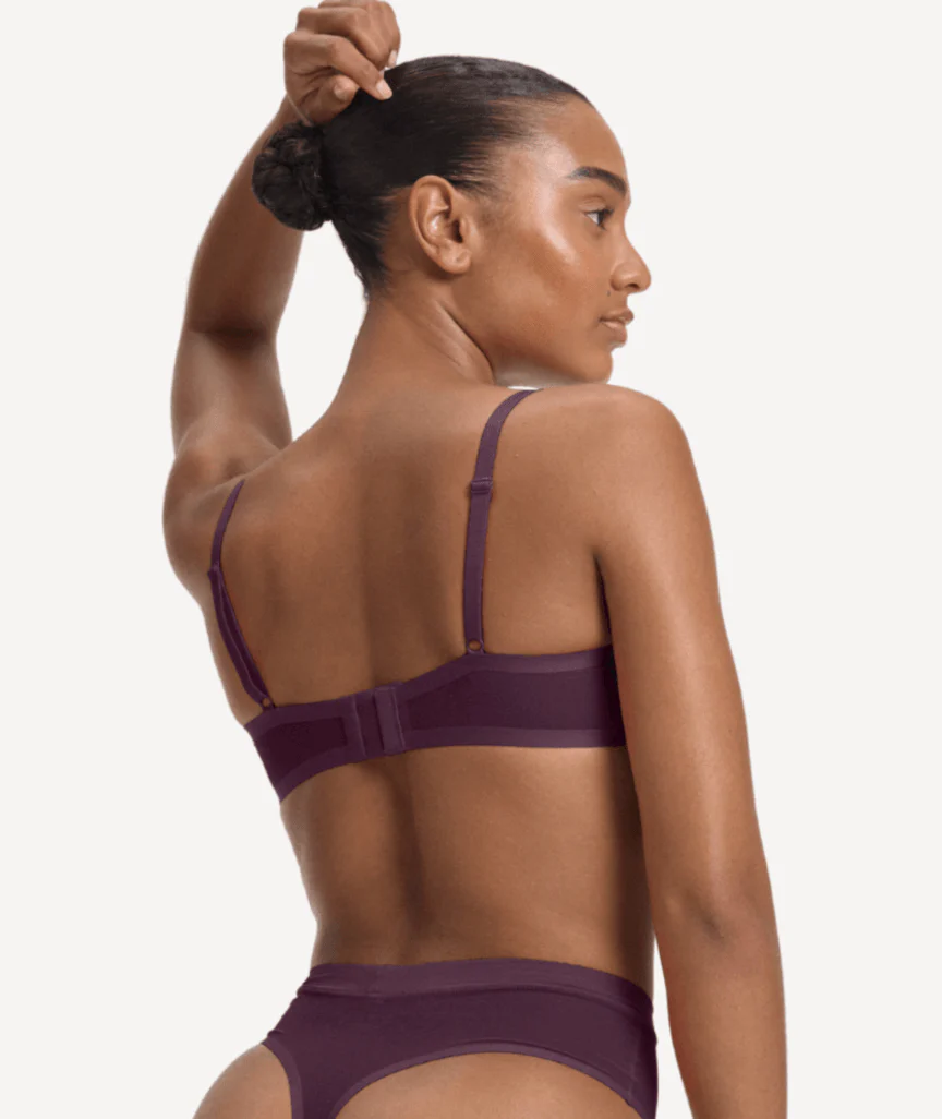 Nala Mesh Balconette Bra - Mulberry - Image 7