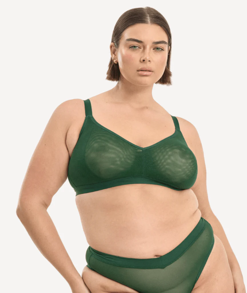 Nala Mesh Comfort Wirefree Bralette Bra - Poison Ivy - Image 2