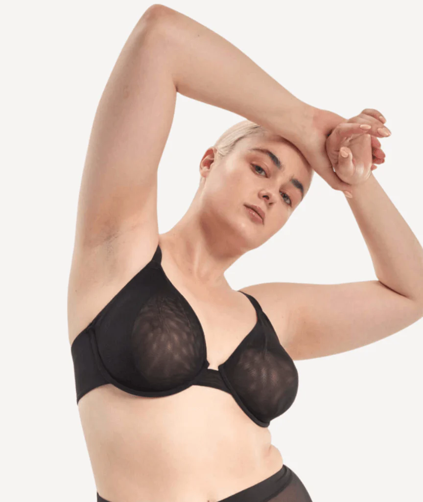 Nala Mesh Underwire Bra - Licorice - Image 4