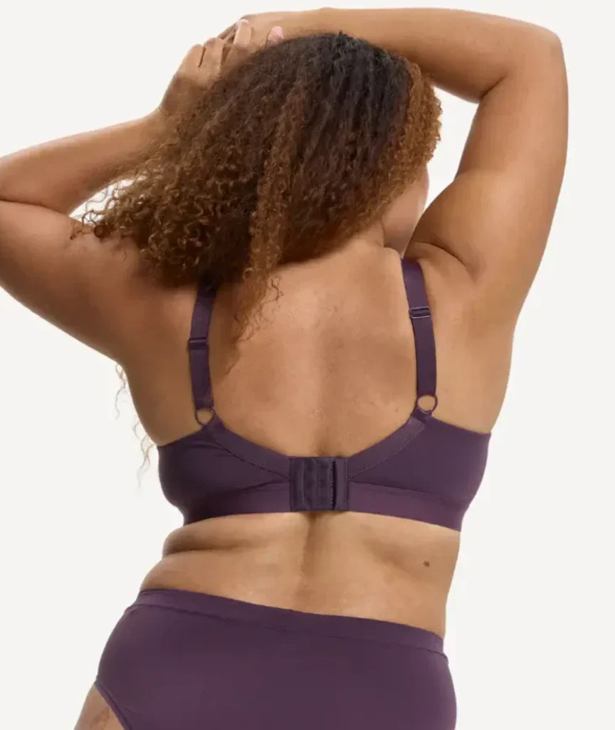 Nala Padded Support Wirefree Bralette Bra - Mulberry - Image 2