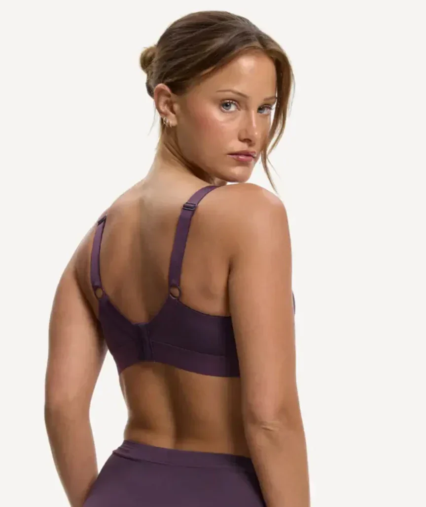 Nala Padded Support Wirefree Bralette Bra - Mulberry - Image 5