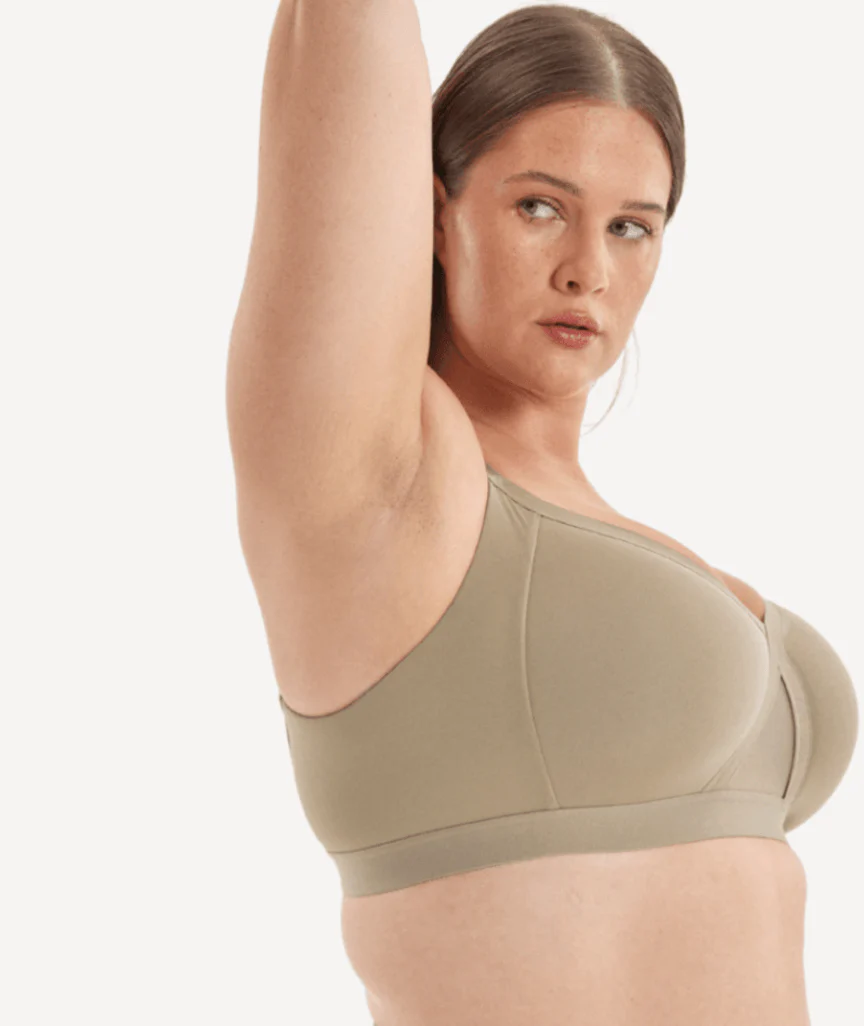 Nala Padded Support Wirefree Bralette Bra - Porcini Mushroom - Image 3