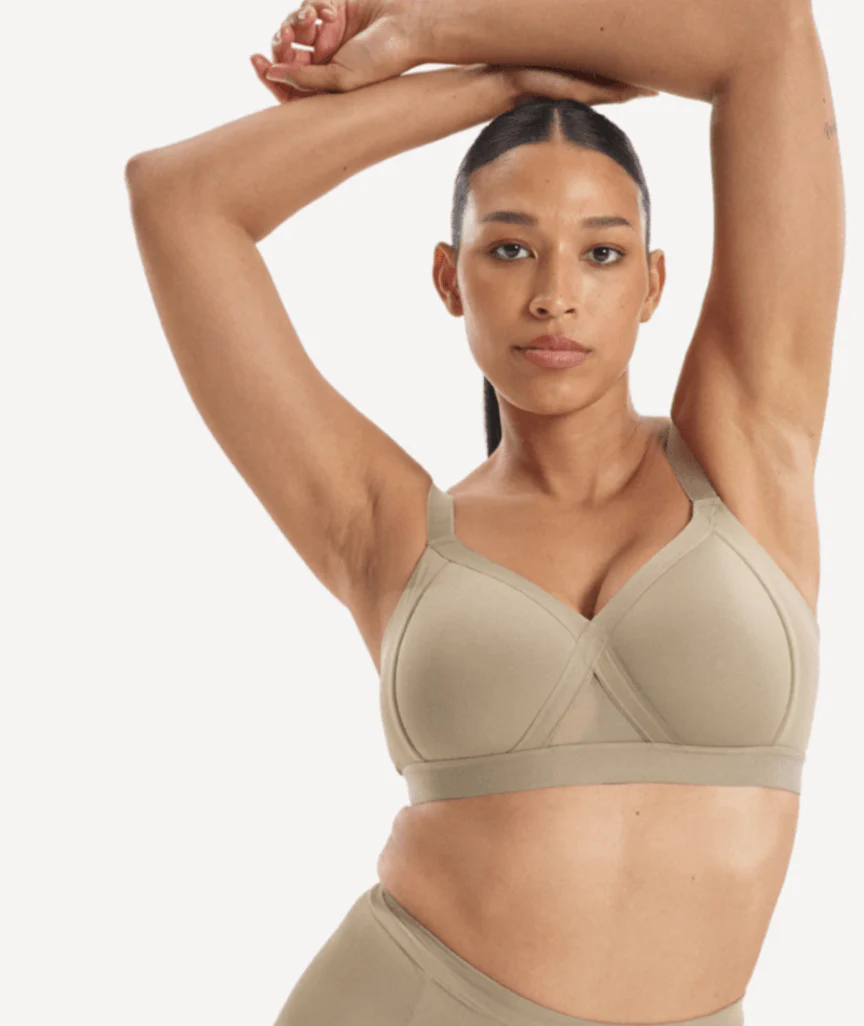 Nala Padded Support Wirefree Bralette Bra - Porcini Mushroom - Image 5