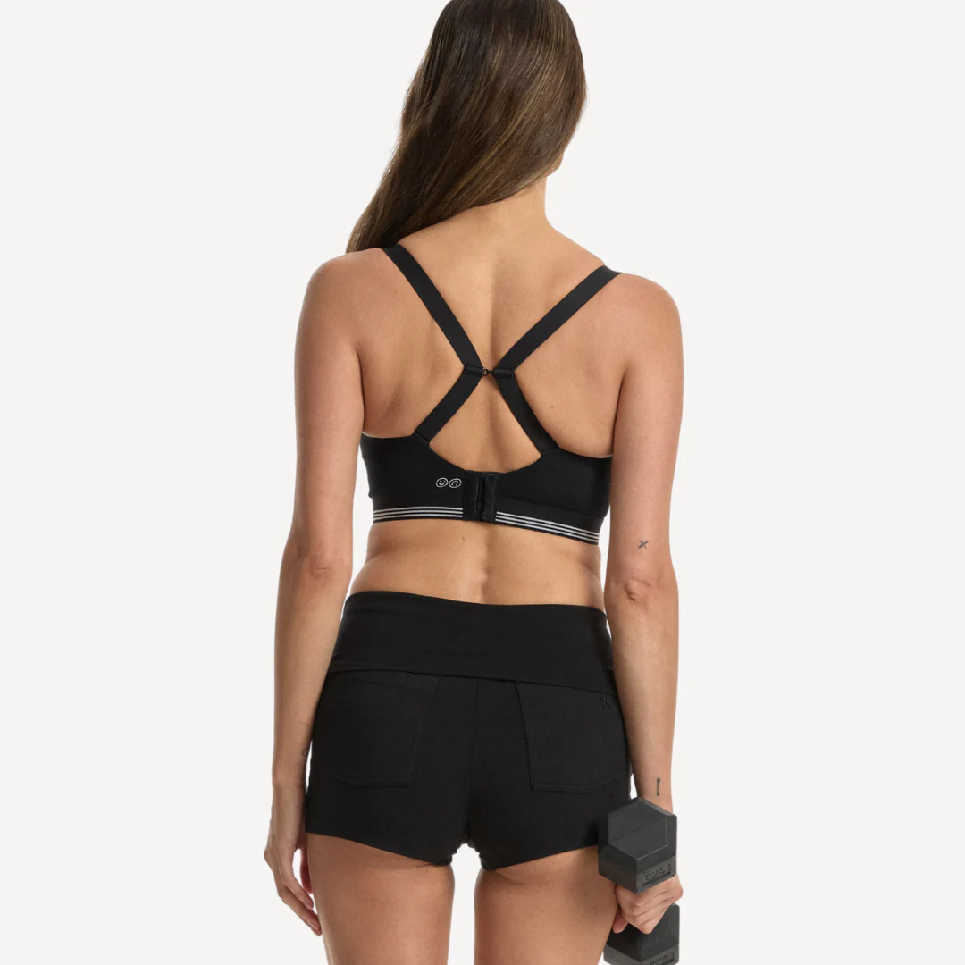 Nala Sporty Support Wirefree Bralette Bra - Licorice/Snow Cone - Image 9