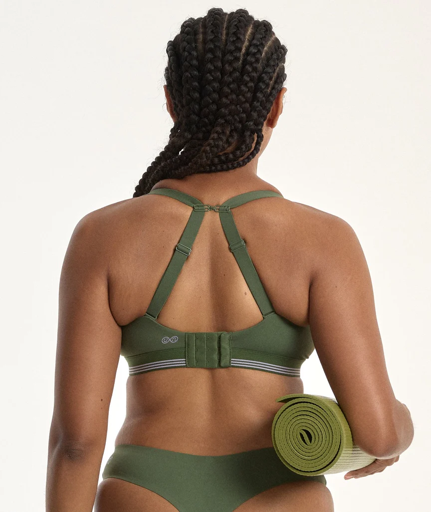 Nala Sporty Support Wirefree Bralette Bra - Pickle/Lavender Fizz - Image 2