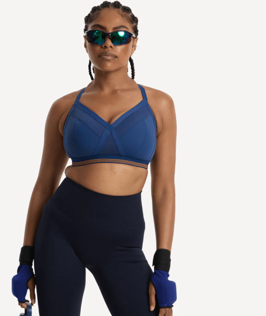 Nala Sporty Support Wirefree Bralette Bra - Space/Oj - Image 3