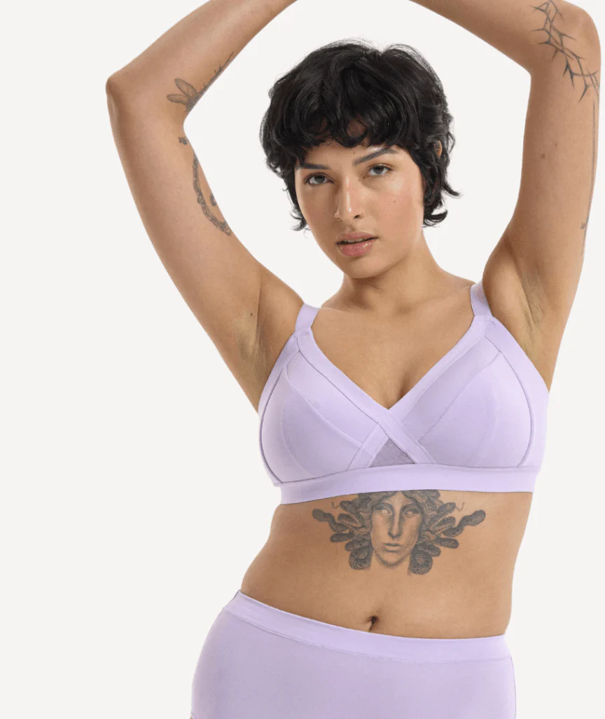 Nala Support Wirefree Bralette - Better Than Cotton Bra - Lavender Fizz - Image 2
