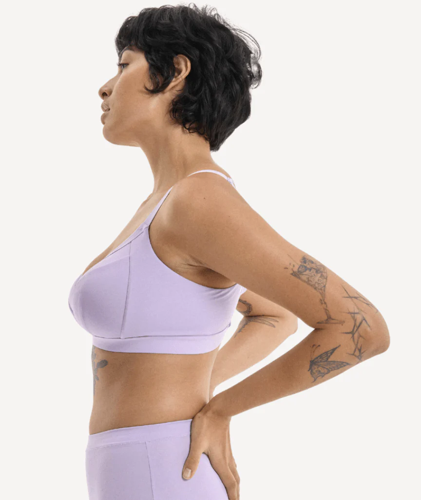 Nala Support Wirefree Bralette - Better Than Cotton Bra - Lavender Fizz - Image 6