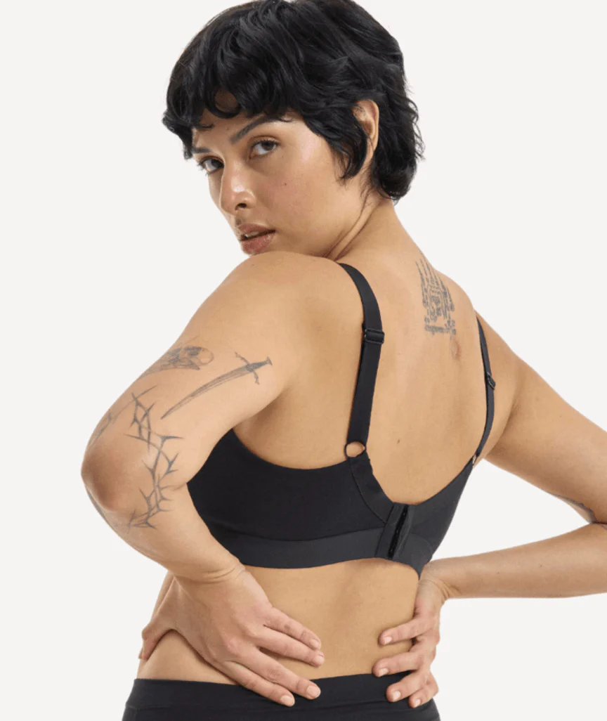 Nala Support Wirefree Bralette - Better Than Cotton Bra - Licorice - Image 6