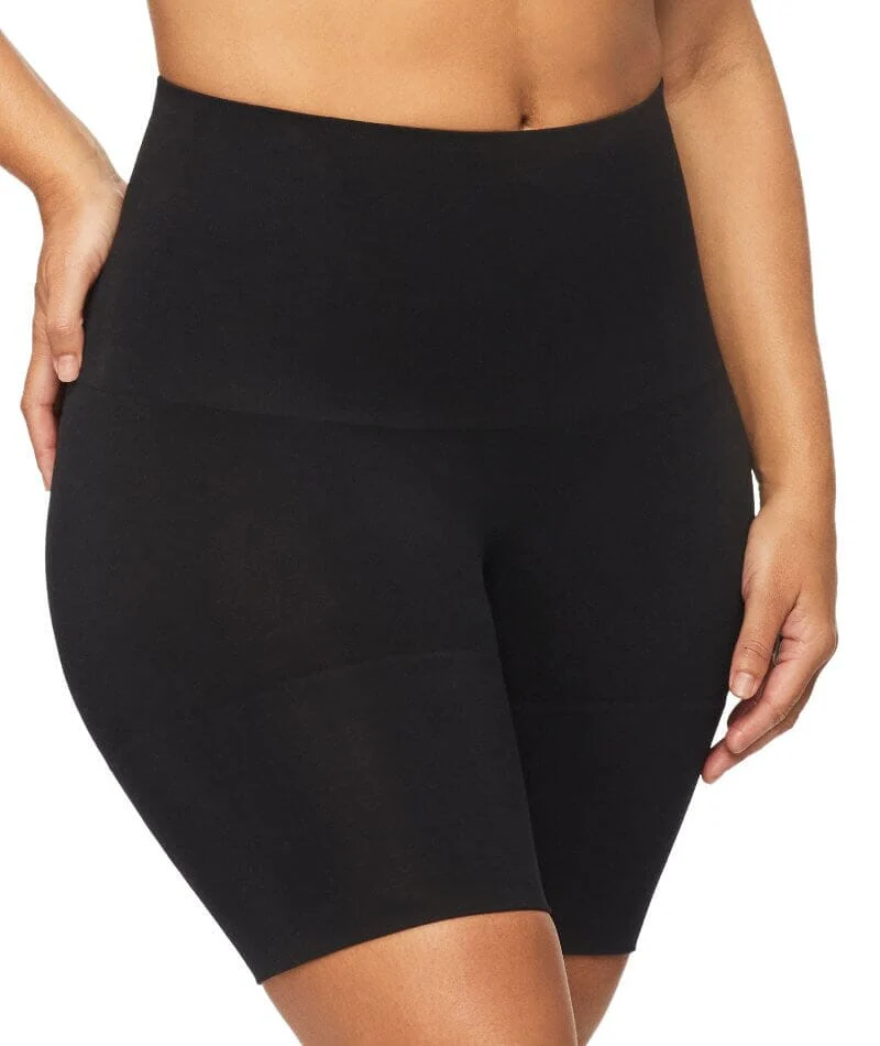 Nancy Ganz Bamboo Essentials Waisted Thigh Shaper Short - Black - Image 3