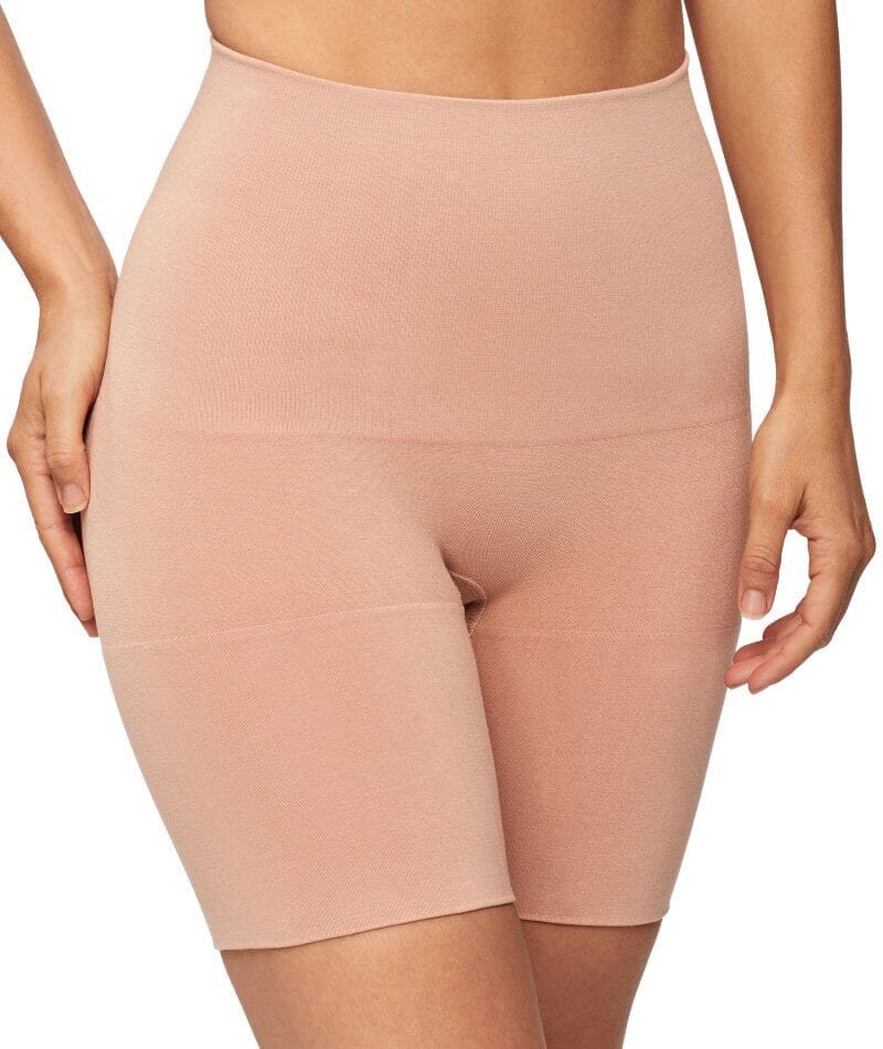 Nancy Ganz Bamboo Essentials Waisted Thigh Shaper Short - Mahogany - Image 4