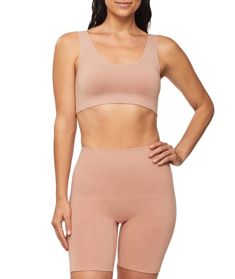 Nancy Ganz Bamboo Essentials Waisted Thigh Shaper Short - Mahogany - Image 5