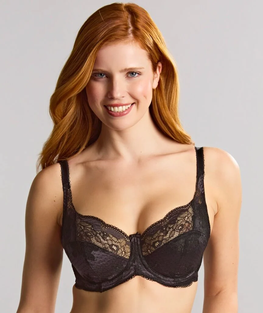 Panache Clara Full Cup Underwired Bra - Charcoal/Black - Image 2