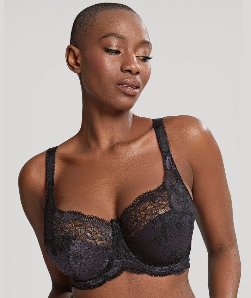 Panache Clara Full Cup Underwired Bra - Charcoal/Black - Image 4