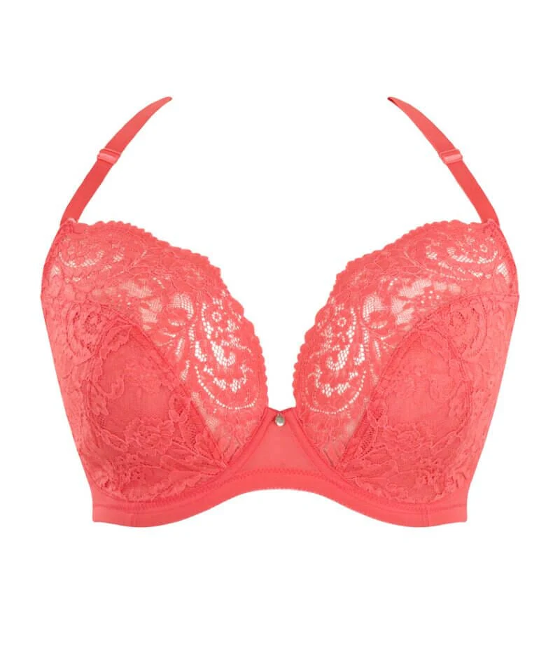 Panache Addison Non Padded Underwired Plunge Bra - Paradise Pink - Image 2