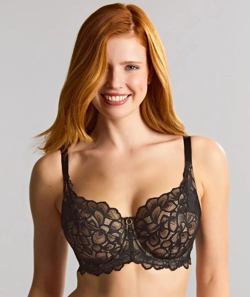 Panache Allure Underwired Full Cup Bra - Black/Latte - Image 5