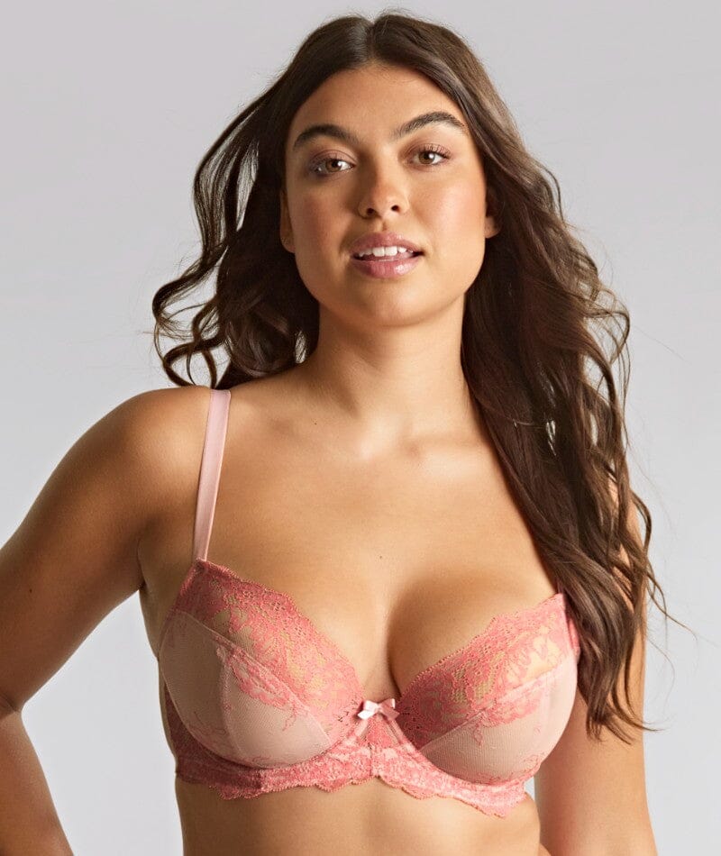 Panache Ana Underwired Plunge Bra - Pink