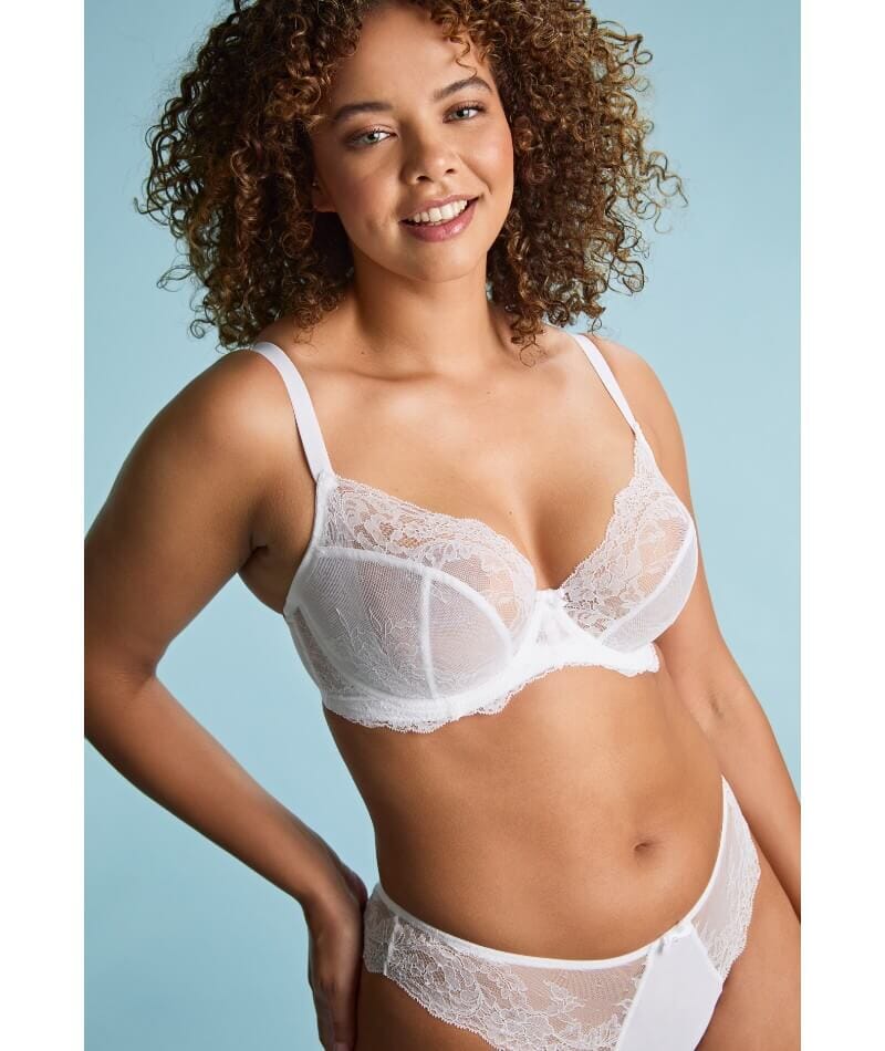 Panache Ana Underwired Plunge Bra - White - Image 10