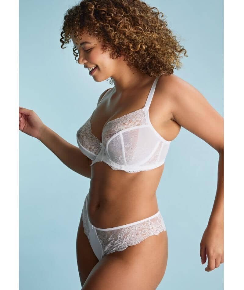 Panache Ana Underwired Plunge Bra - White - Image 11