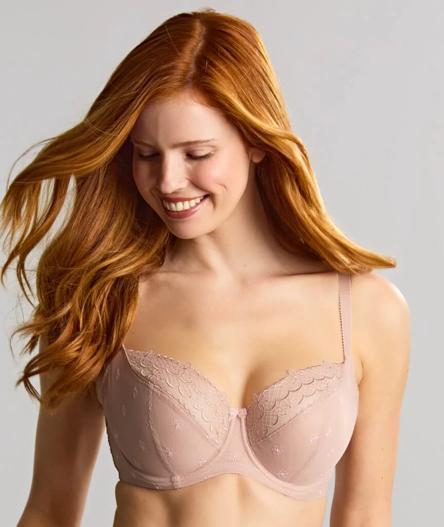 Panache Blossom Balconnet Bra - Taupe