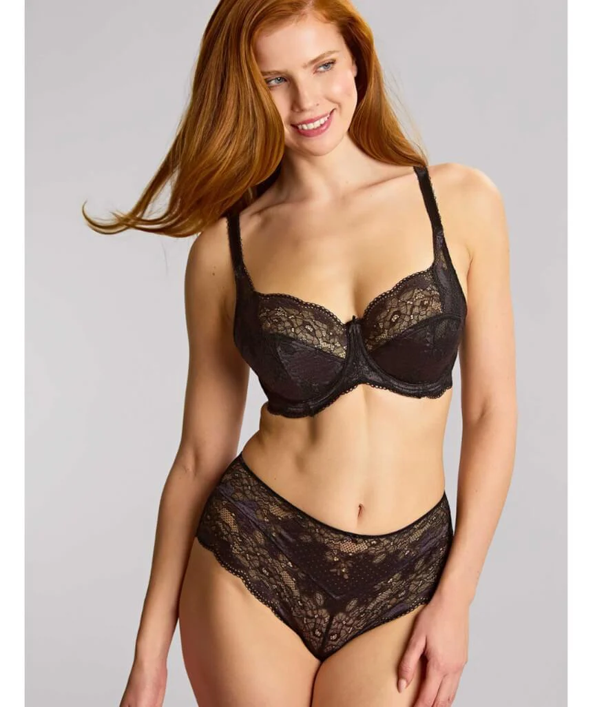 Panache Clara Deep Brief - Charcoal/Black - Image 3