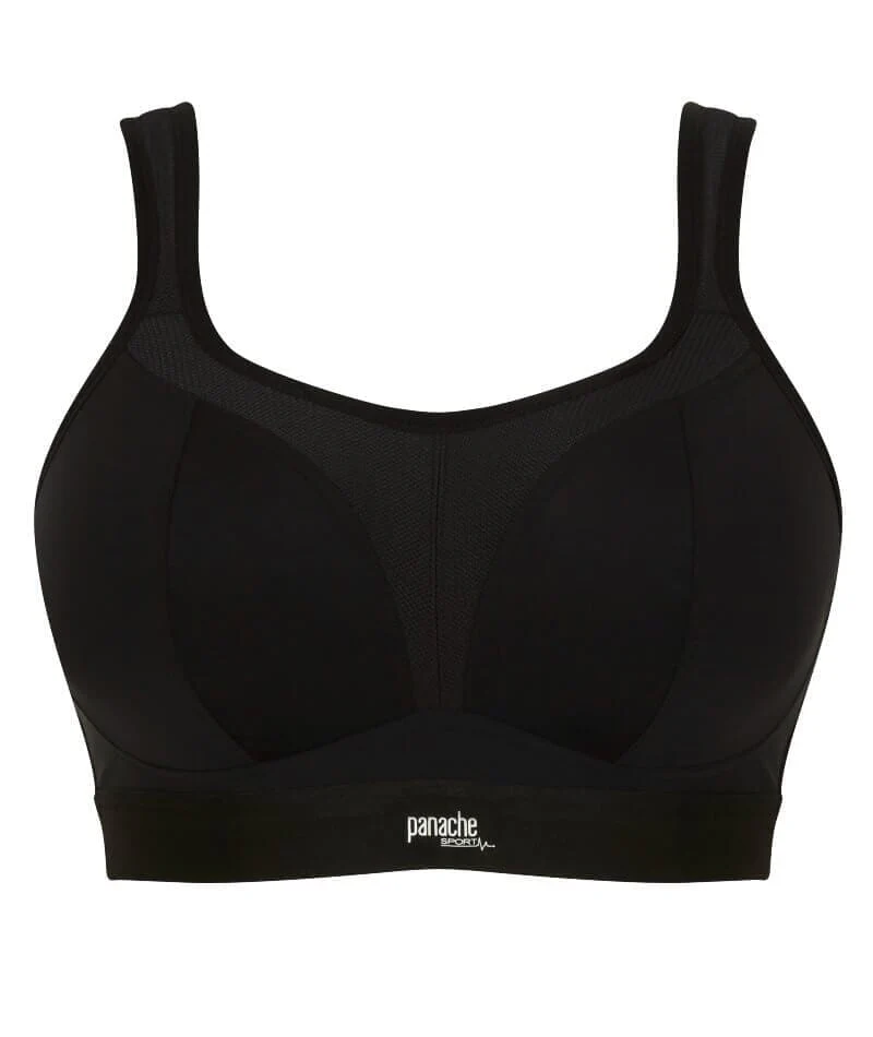Panache Sport Boundless Longline Wire-free Sports Bra - Black - Image 10