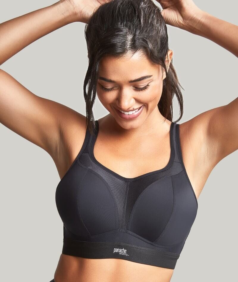 Panache Sport Boundless Longline Wire-free Sports Bra - Black - Image 2