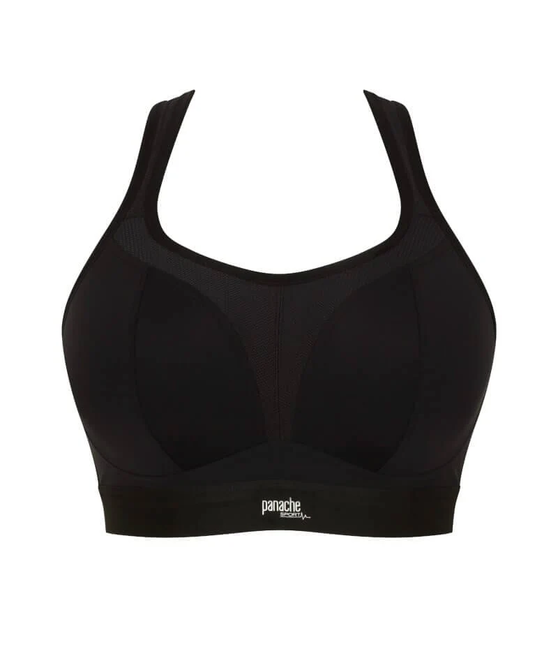 Panache Sport Boundless Longline Wire-free Sports Bra - Black - Image 9