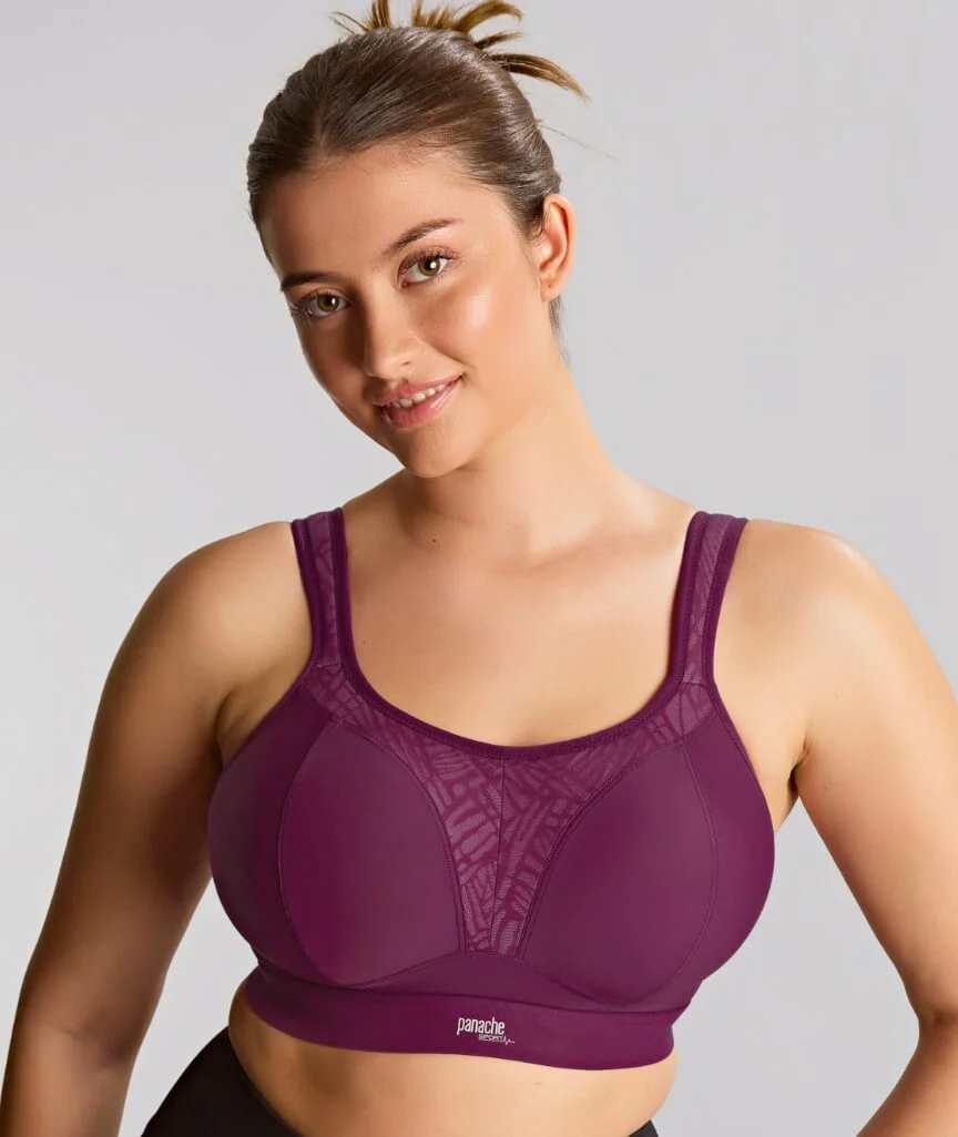 Panache Sport Boundless Wire-free Sports Bra - Berry/Chalk