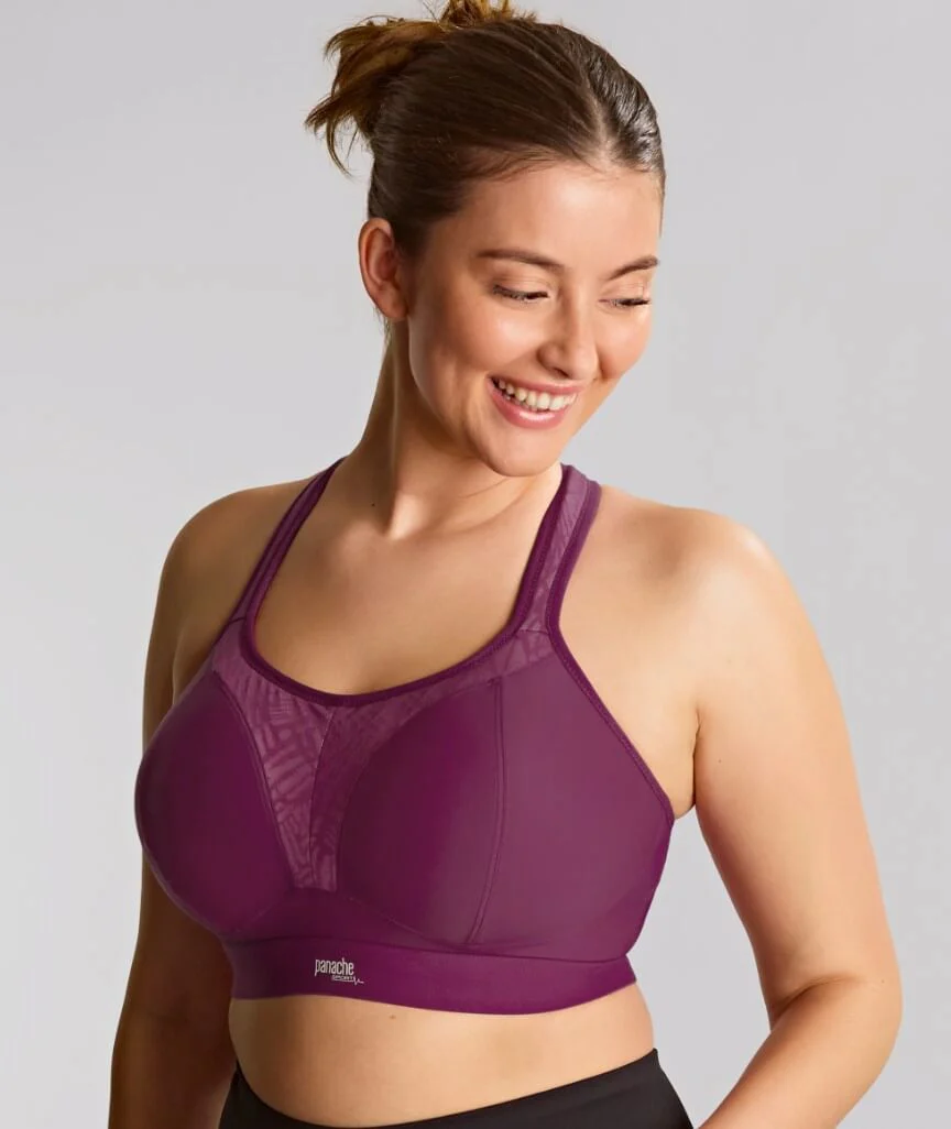 Panache Sport Boundless Wire-free Sports Bra - Berry/Chalk - Image 4