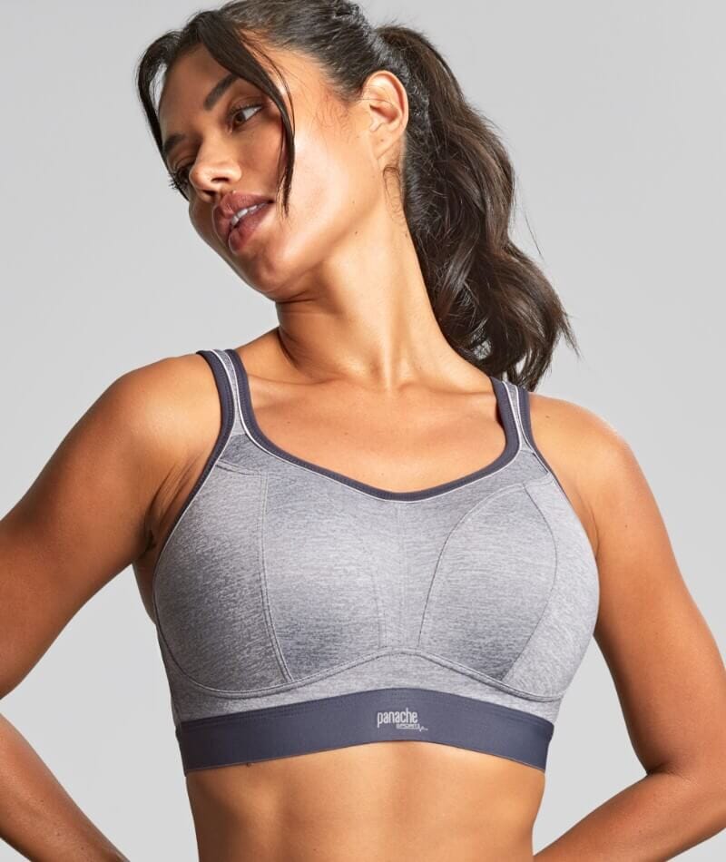Panache Sport Boundless Wire-free Sports Bra - Charcoal Marle - Image 10