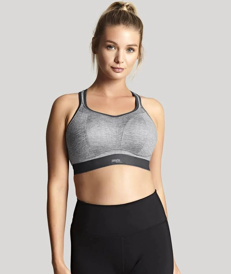Panache Sport Boundless Wire-free Sports Bra - Charcoal Marle - Image 16