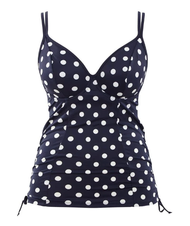 Panache Swimwear Anya Riva Spot Balconnet Wired Tankini - Navy/Vanilla - Image 5