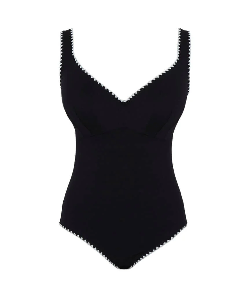 Panache Swimwear Aurora Lara Plunge One Piece Swimsuit - Aurora Black/White - Image 7