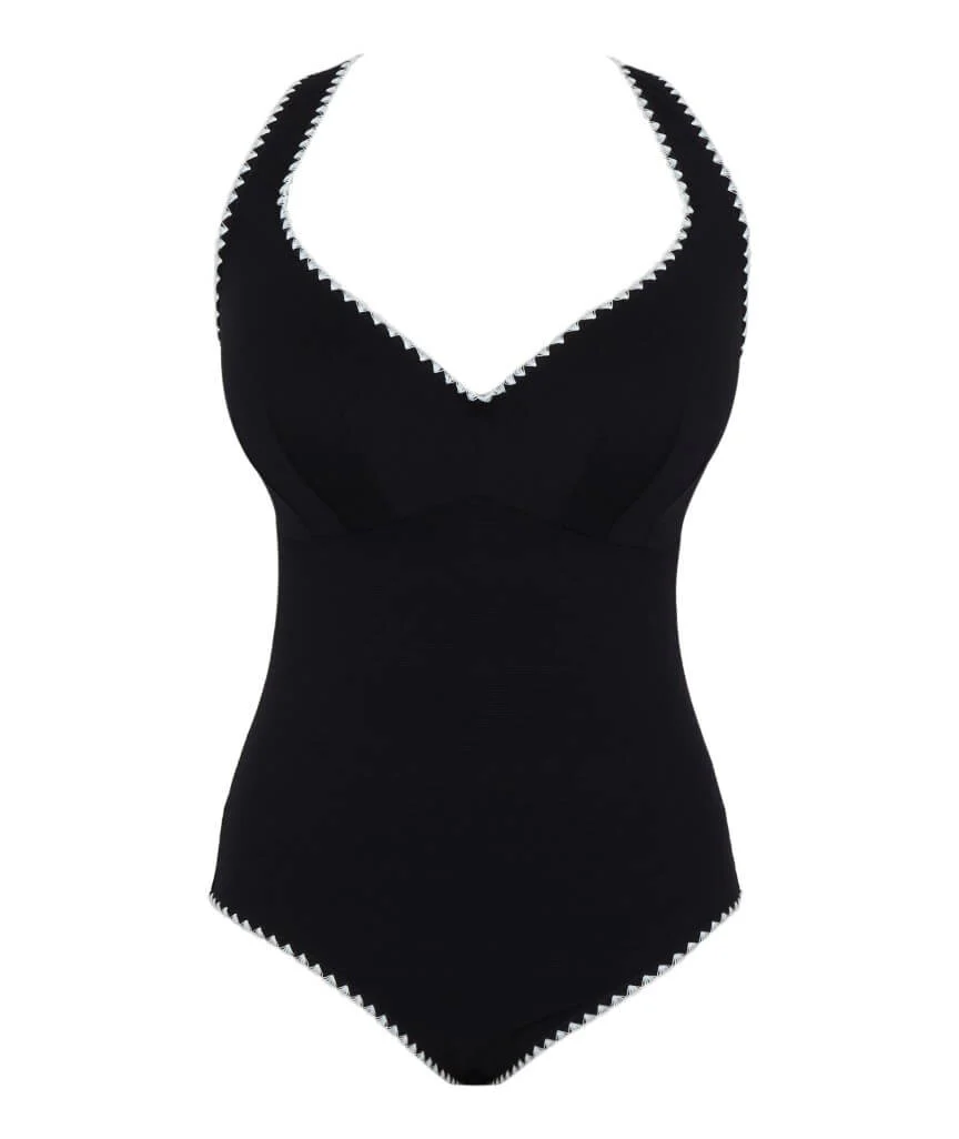 Panache Swimwear Aurora Lara Plunge One Piece Swimsuit - Aurora Black/White - Image 8
