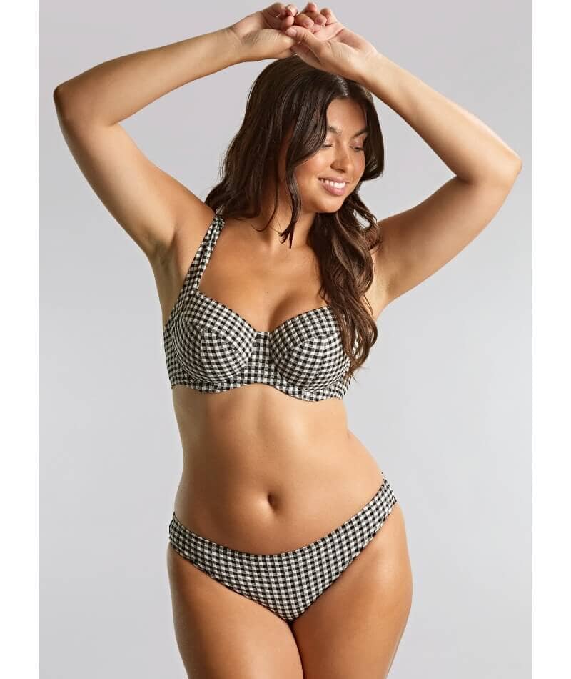 Panache Swimwear Gingham Classic Brief - Black Gingham - Image 3