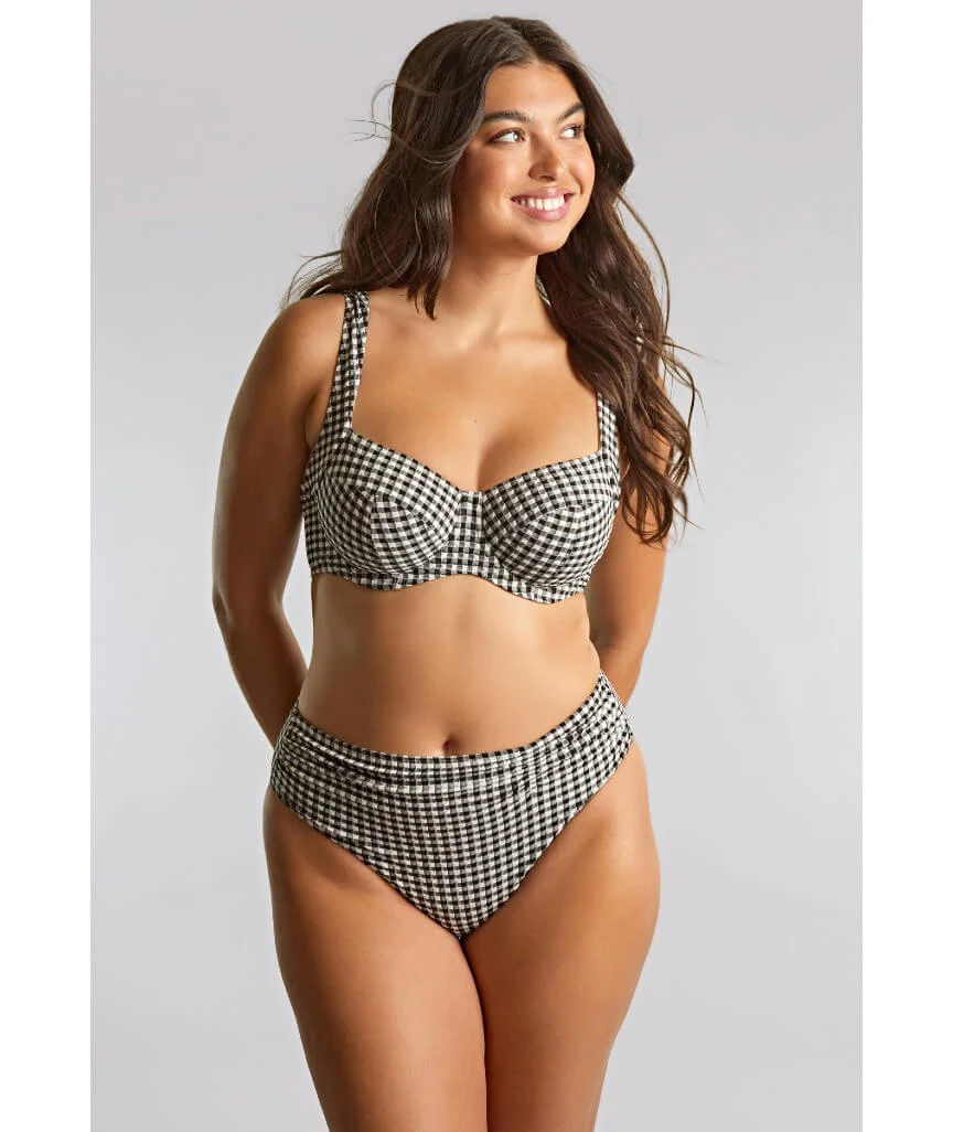 Panache Swimwear Gingham Midi Pant - Black Gingham - Image 5