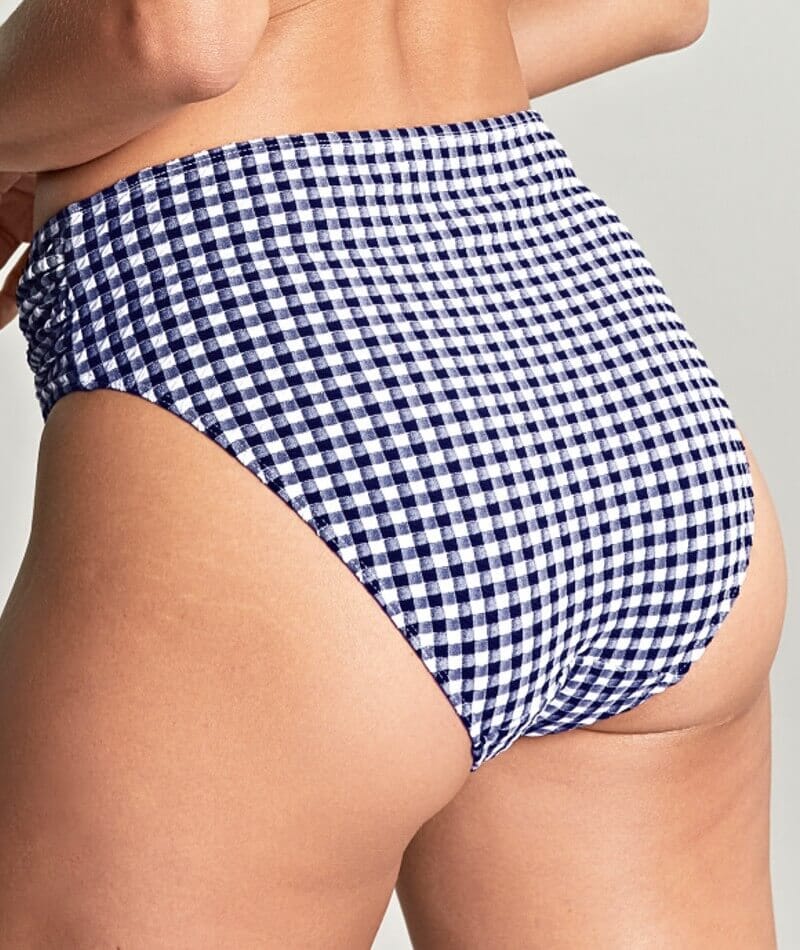 Panache Swimwear Gingham Midi Pant - Navy Gingham - Image 2