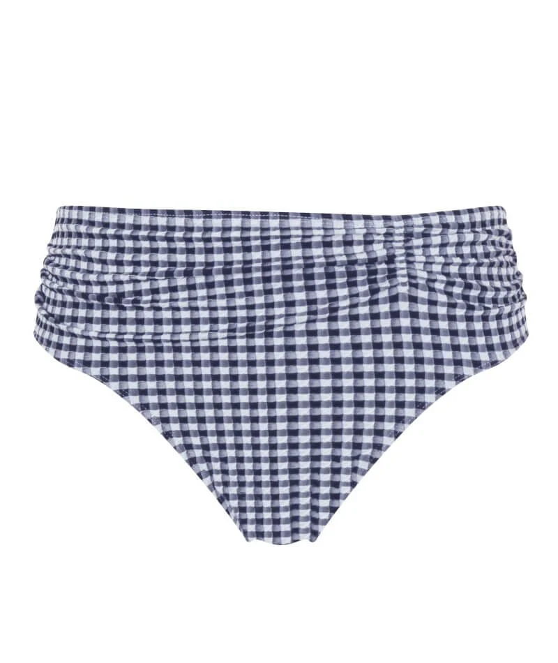 Panache Swimwear Gingham Midi Pant - Navy Gingham - Image 5