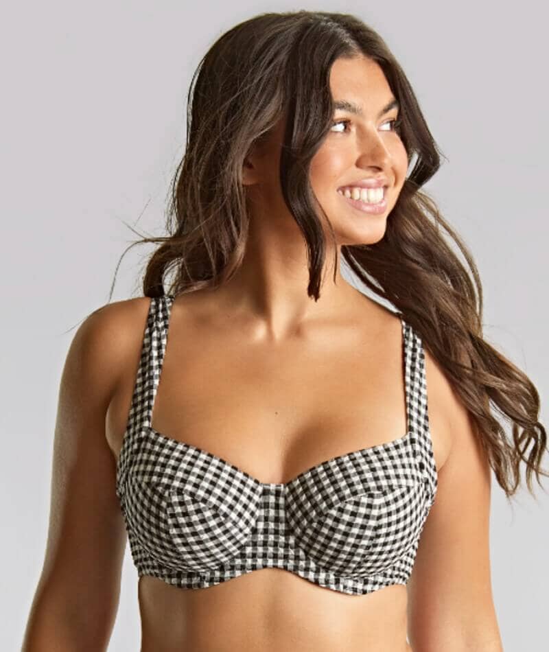 Panache Swimwear Gingham Olivia Underwire Full Cup Bikini - Black Gingham
