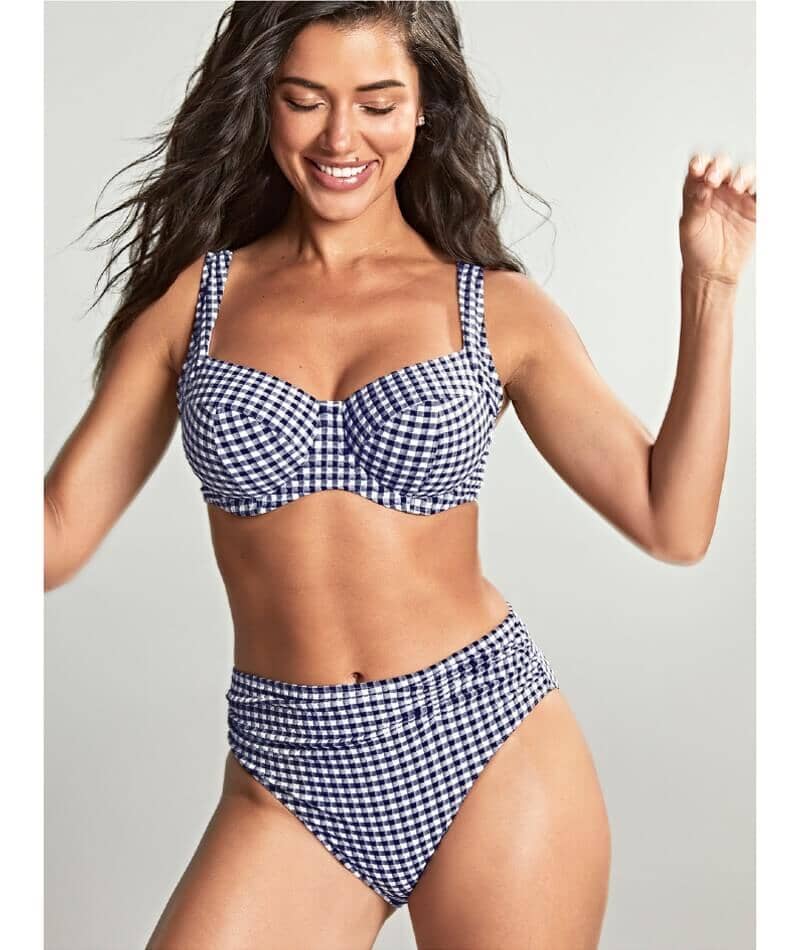 Panache Swimwear Gingham Olivia Underwire Full Cup Bikini - Navy Gingham - Image 3